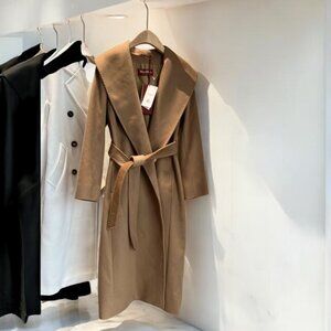 NWT MAX MARA STUDIO Loriana belted wool coat
